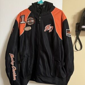 Women’s Harley Davidson riding jacket with removable fleece lining.
